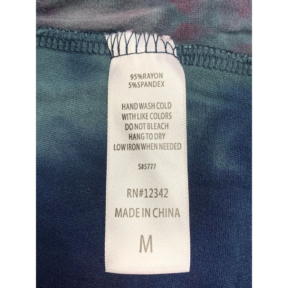 COIN 1804 Tie Dye Open Front Draped Hooded Boho Long Vest Cardigan Sz M Pockets - Picture 7 of 7